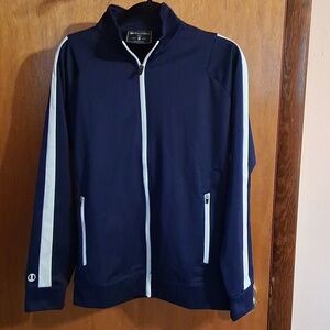 Holloway Men's Navy and White Windbreaker Jacket